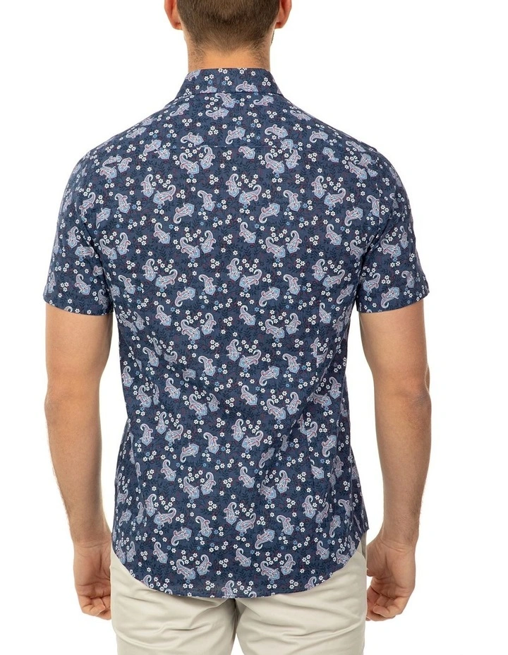 Aquila Apparel Short Sleeve Floral Print Merritt Shirt 3 Aquila Apparel Short Sleeve Floral Print Merritt Shirt - Image 3