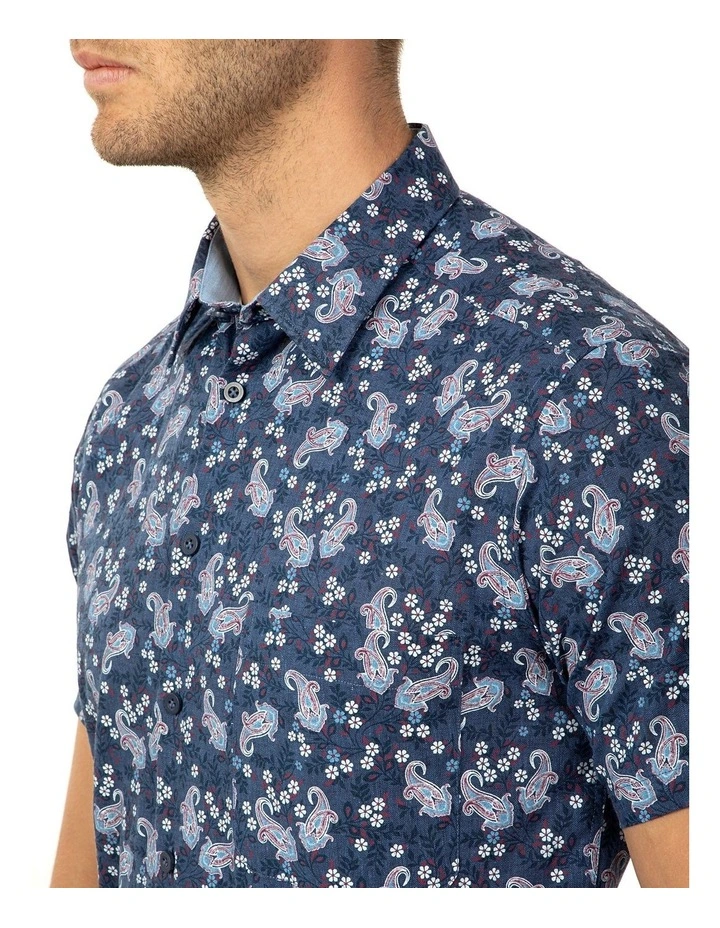 Aquila Apparel Short Sleeve Floral Print Merritt Shirt 4 Aquila Apparel Short Sleeve Floral Print Merritt Shirt - Image 4