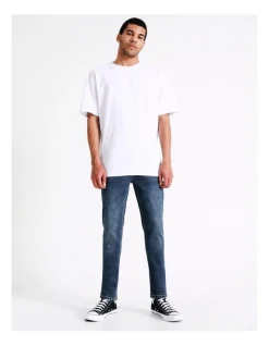 Kenji Ethan Slim Fit Jean Mid Blue