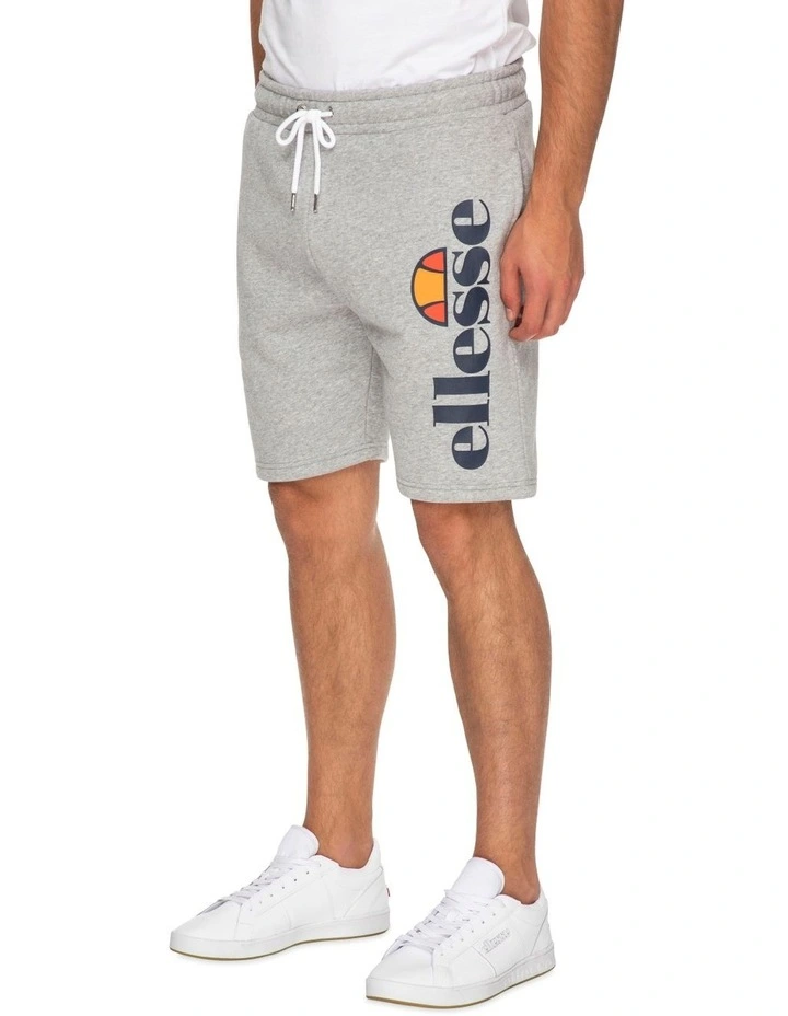 Ellesse Bossini Elasticated Waistband Sweat Shorts Grey Marle - Image 2
