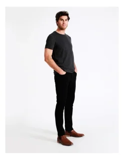 Maddox Kristian Slim Tapered Jean Solid Black