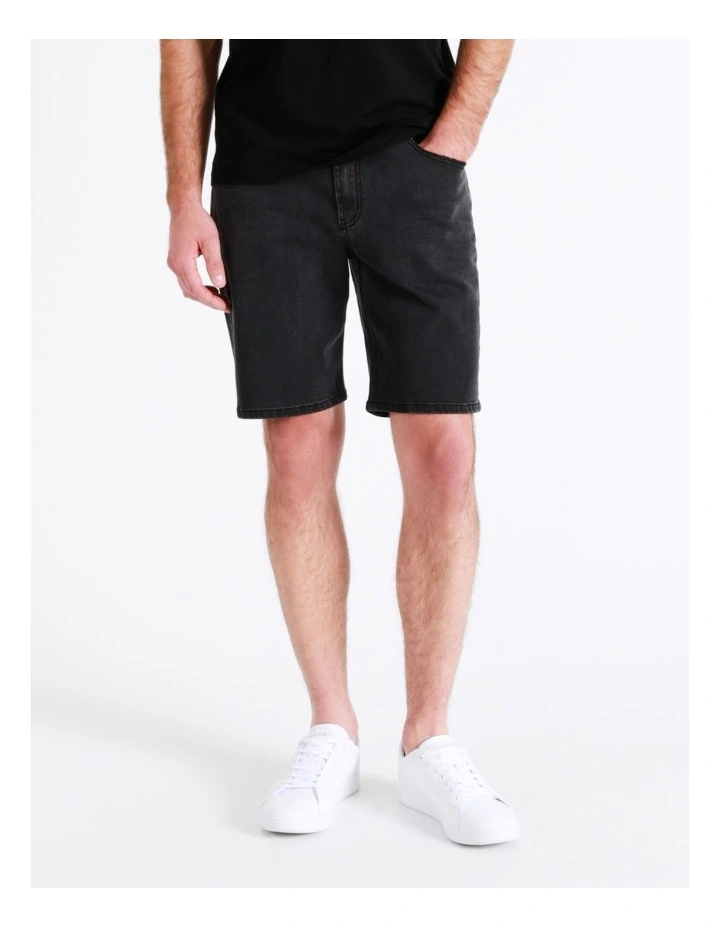 Maddox Bronx Denim Short Black - Image 2