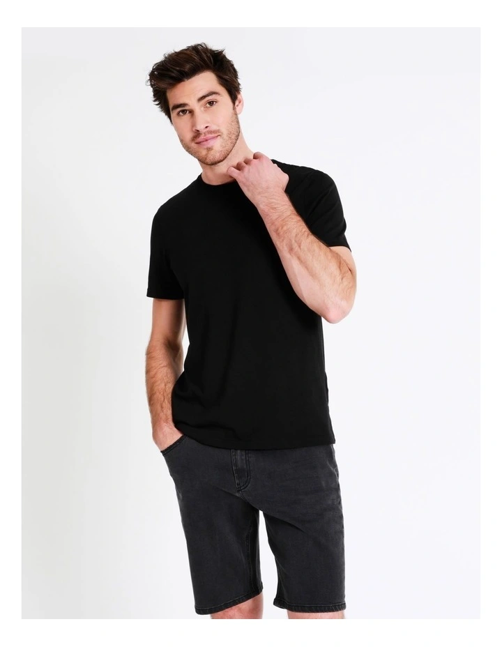 Maddox Bronx Denim Short Black - Image 3