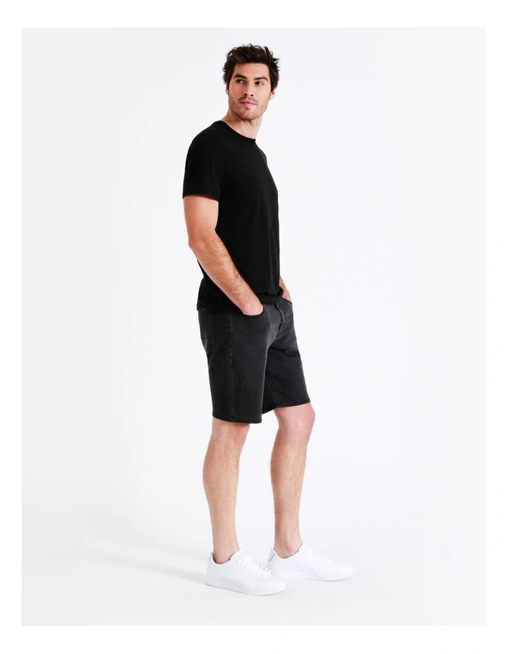 Maddox Bronx Denim Short Black - Image 4
