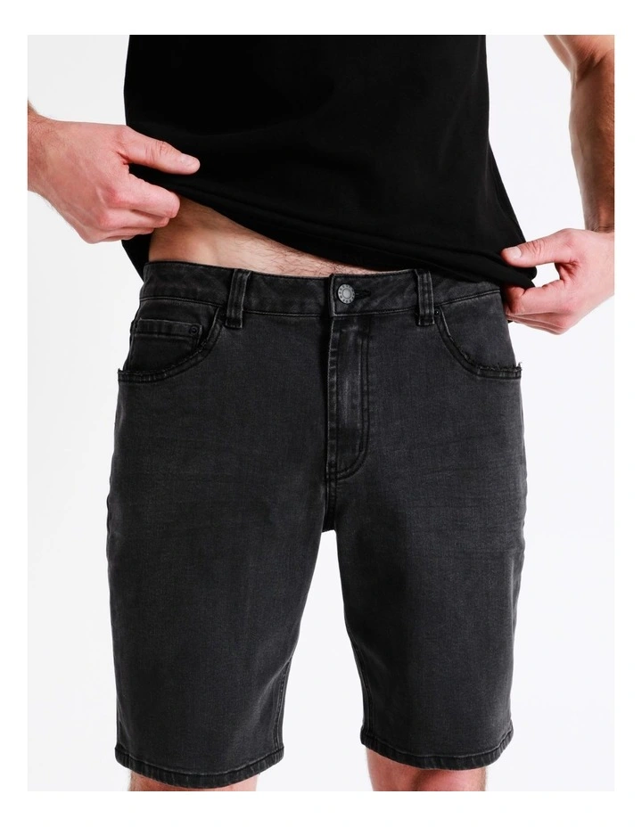 Maddox Bronx Denim Short Black - Image 6