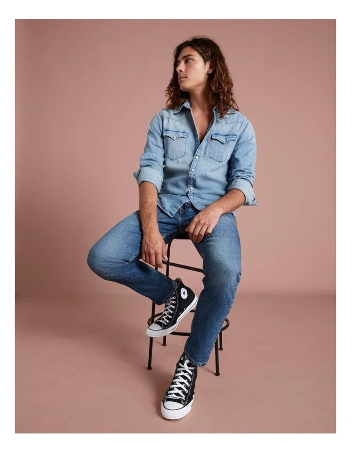 Levi's 512 Tapered Slim Fit Jeans Mid Blues - Image 2