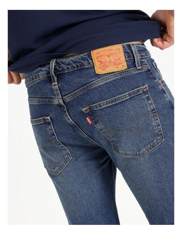 Levi's 512 Tapered Slim Fit Jeans Mid Blues - Image 6