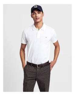 Gant Solid Pique Rugger Polo In White