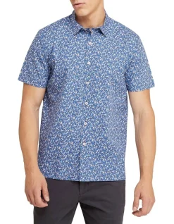 Oxford Leyton Floral Relax Fit S/s Shirt