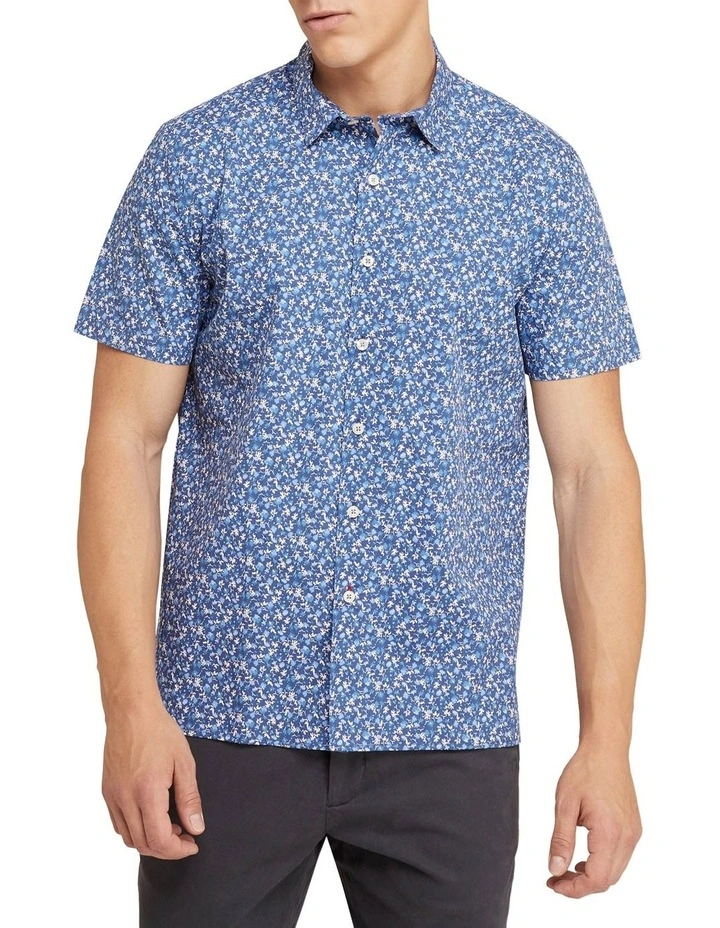 Oxford Leyton Floral Relax Fit S/s Shirt
