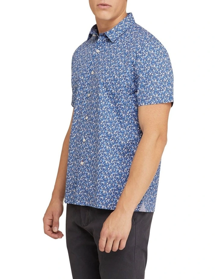 Oxford Leyton Floral Relax Fit S/s Shirt - Image 2