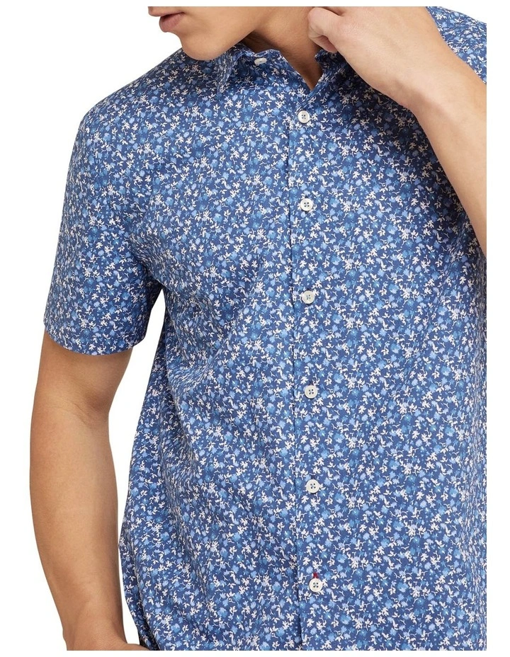 Oxford Leyton Floral Relax Fit S/s Shirt - Image 4