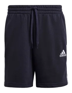 ADIDAS 3 Stripe French Terry Short Ink Blue
