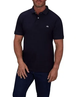 Raging Bull Signature Pique Polo In Navy