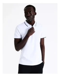 Blaq Amalfi Pique Polo In White