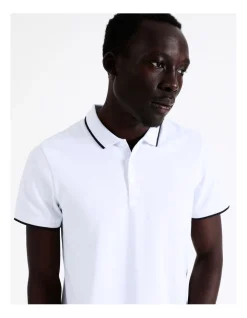 Alternative view of Blaq Amalfi Pique Polo In White