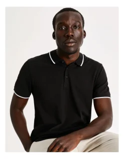 Blaq Amalfi Pique Polo In Black 9 Blaq Amalfi Pique Polo In Black -Nena & Pasadena Sales 833887360 3 3 720x928