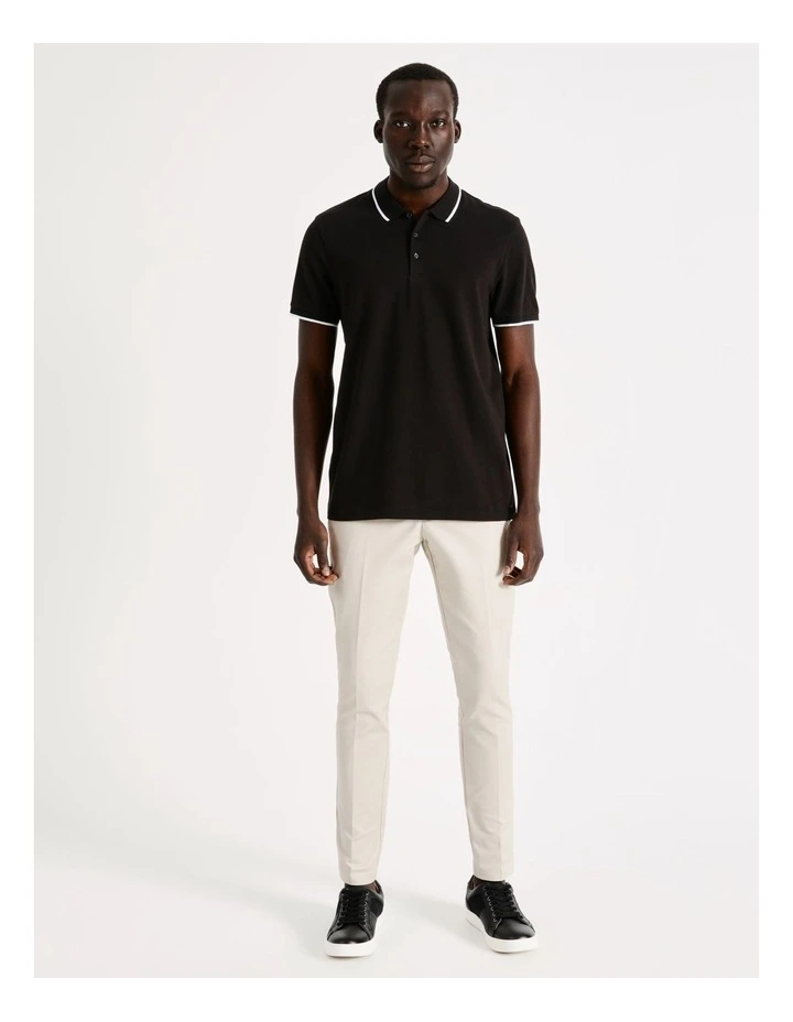 Blaq Amalfi Pique Polo In Black 4 Blaq Amalfi Pique Polo In Black - Image 4