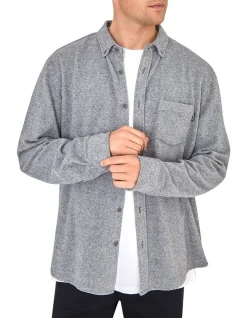 Industrie The Ranger Long Sleeve Shirt In Grey