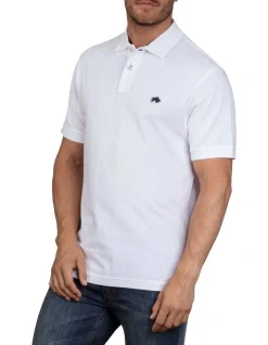 Raging Bull Organic Cotton Regular Fit Signature Polo White