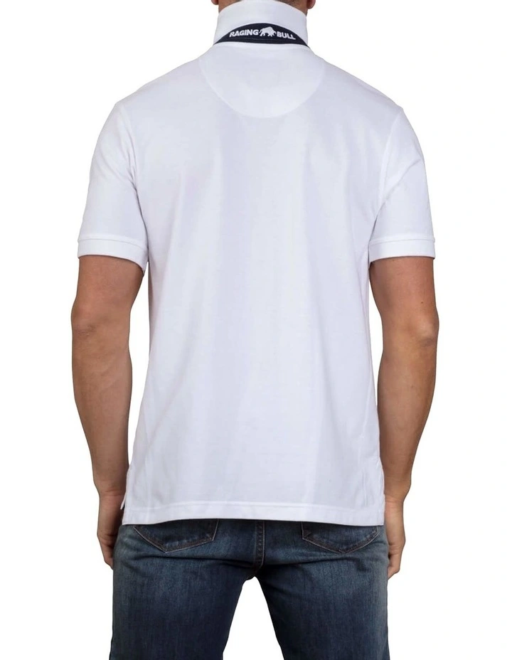 Raging Bull Organic Cotton Regular Fit Signature Polo White - Image 2