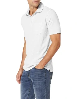 Blazer Hayes Slub Cotton Polo White