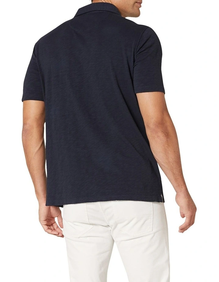 Blazer Hayes Slub Cotton Polo Navy 2 Blazer Hayes Slub Cotton Polo Navy - Image 2