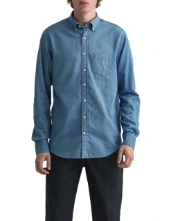 Gant Indigo Long Sleeve Broadcloth Shirt