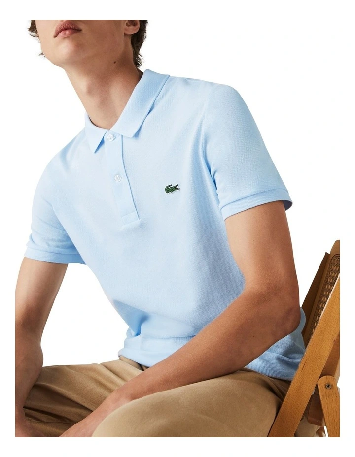 Lacoste Slim Fit Petit Pique Polo Shirt Blue - Image 5