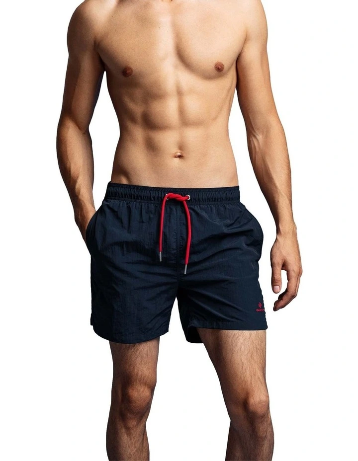Gant Basic Swim Short In Marine Blue