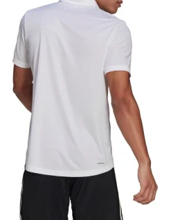 Alternative view of ADIDAS D2M Plain Polo Shirt White