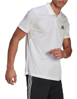ADIDAS D2M Plain Polo Shirt White -Nena & Pasadena Sales 863992540 3 720x928