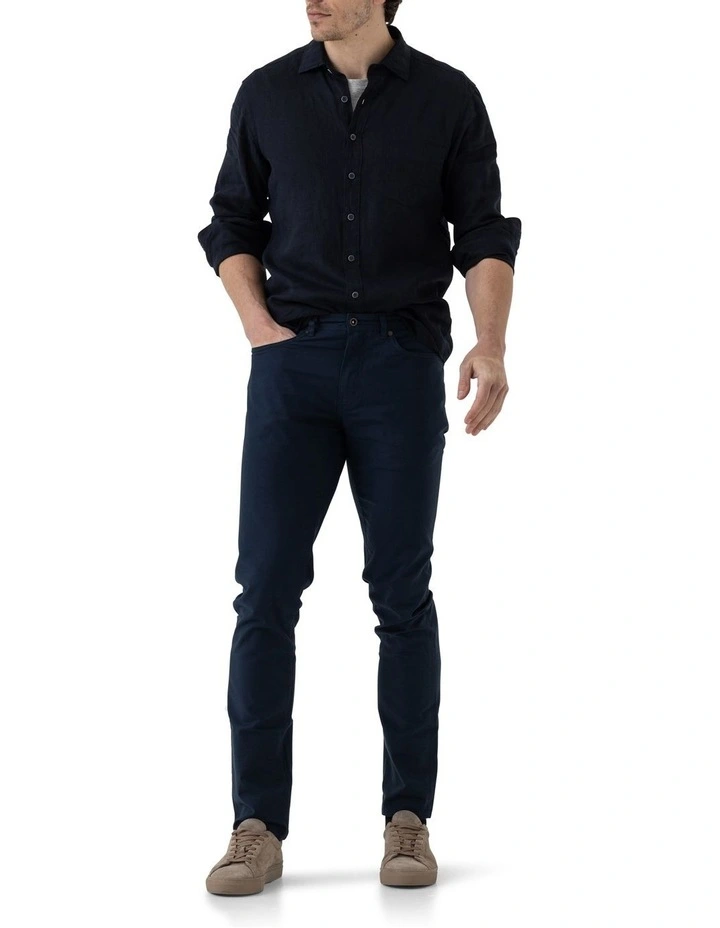 Rodd & Gunn Gunn Straight Fit Jean Regular Leg In Navy - Image 3