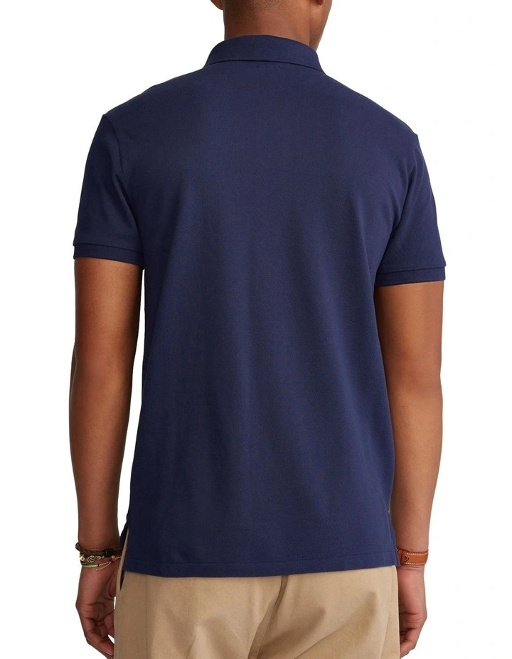 Polo Ralph Lauren Custom Slim Fit Mesh Polo Navy - Image 2