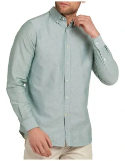 Barbour Oxford 3 Tailord Shirt Green