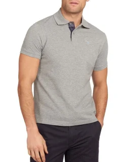 Barbour Tartan Pique Polo Grey Marl