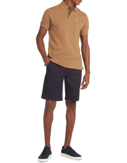 Barbour Tartan Pique Polo Sandstone
