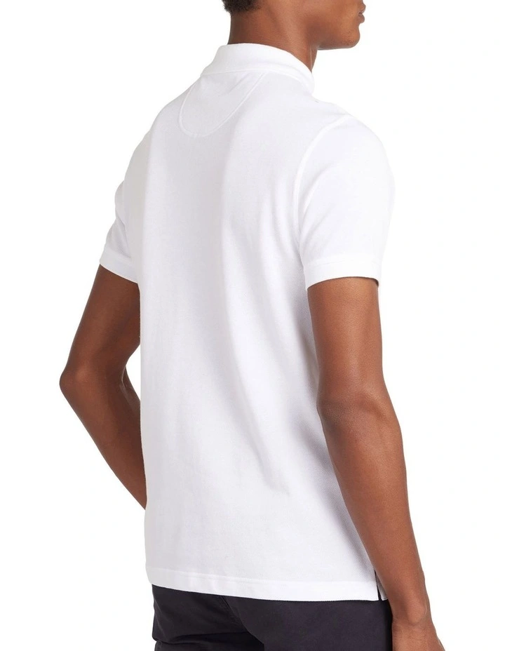 Barbour Tartan Pique Polo White - Image 2