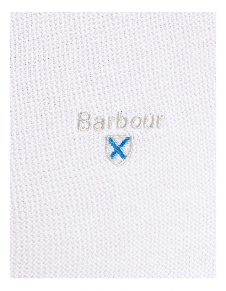 Barbour Tartan Pique Polo White - Image 5