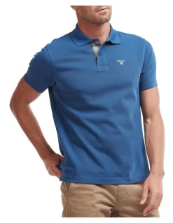 Barbour Tartan Pique Polo Deep Blue