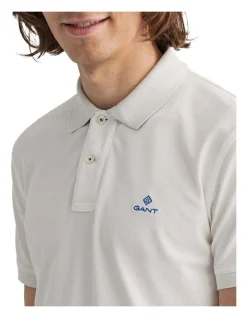 Gant Contrast Collar Pique Short Sleeve Polo Shirt Cream 6 Gant Contrast Collar Pique Short Sleeve Polo Shirt Cream -Nena & Pasadena Sales 892425610 3 720x928
