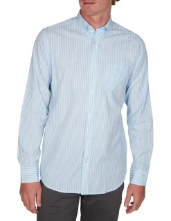 Gant The Broadcloth Stripe Regular Button Down Shirt Blue