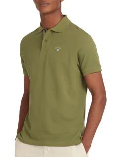 Barbour Tartan Pique Polo Burnt Olive