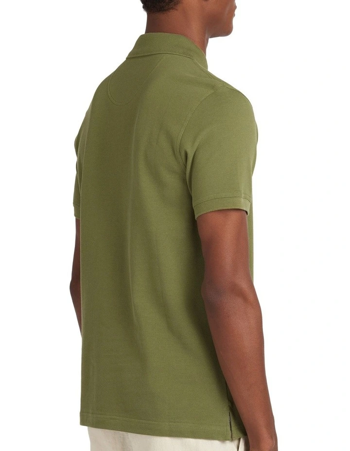 Barbour Tartan Pique Polo Burnt Olive - Image 2