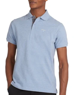 Barbour Tartan Pique Polo Sky Marl