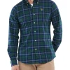 Barbour Oxbridge Tartan Tailored Shirt Ivy/Blue