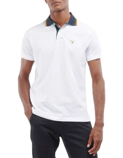 Barbour Prep Tipped Polo White