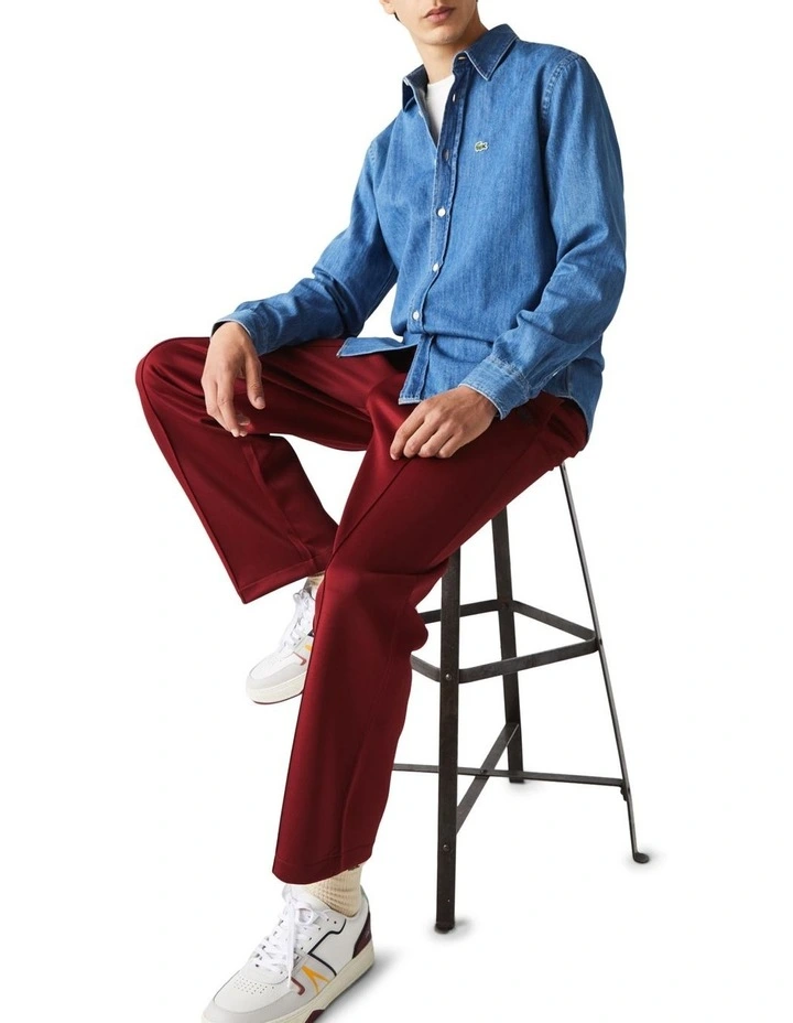 Lacoste Long Sleeve Regular Light Denim Shirt Medium - Image 4