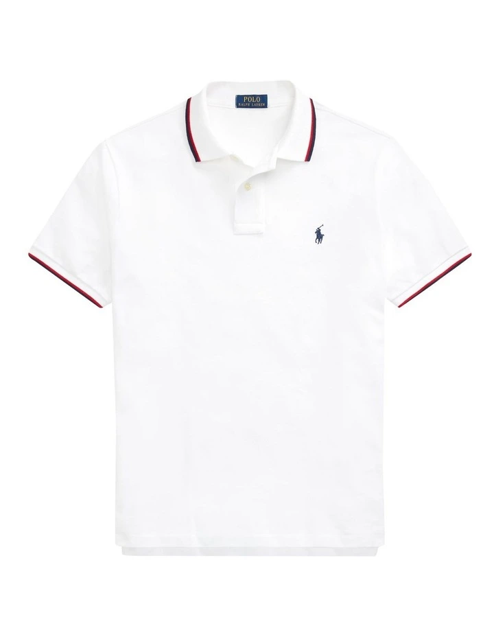 Polo Ralph Lauren Custom Slim Fit Mesh Polo Shirt White 4 Polo Ralph Lauren Custom Slim Fit Mesh Polo Shirt White - Image 4