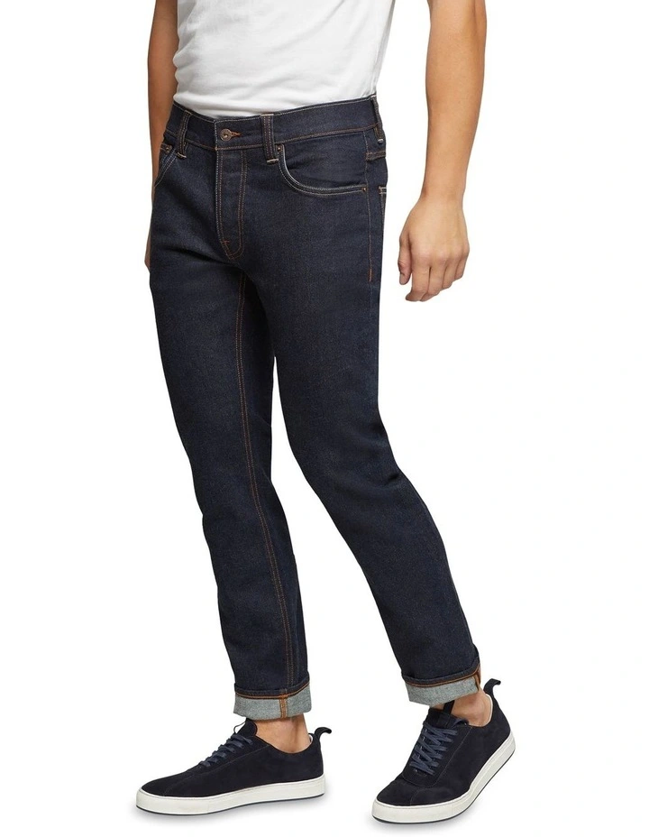 Oxford Marty Rinse Wash Denim Jeans Indigo - Image 2